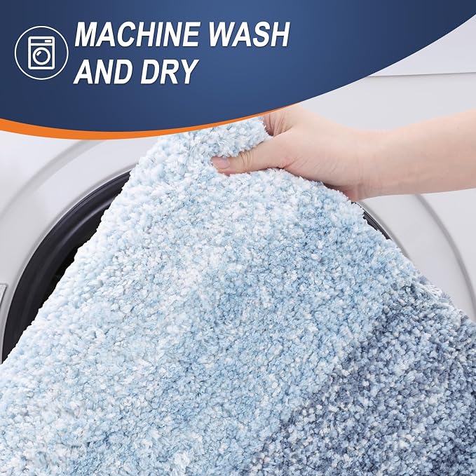 OLANLY Large Bathroom Rugs Mat 59x35, Extra Soft Absorbent Microfiber Bath Rugs - Image 5