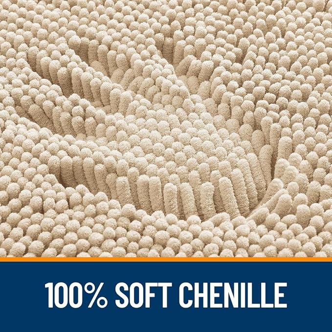 OLANLY Large Bathroom Rugs 59x35, Extra Soft Absorbent Chenille Bath Rugs - Image 3