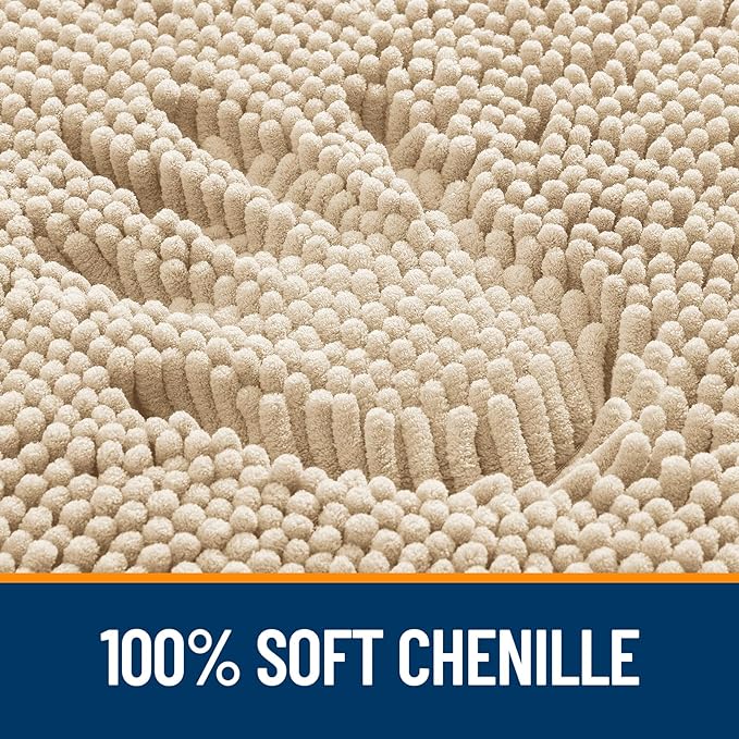 OLANLY Bathroom Runner Rugs 59x24, Extra Soft Absorbent Chenille Bath Rugs - Image 3