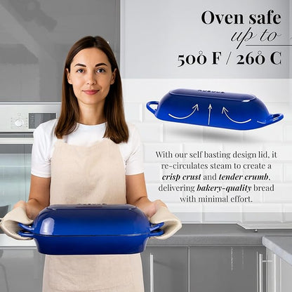 Enamelled Cast Iron Bread Loaf Pot – Dutch Oven - Image 3