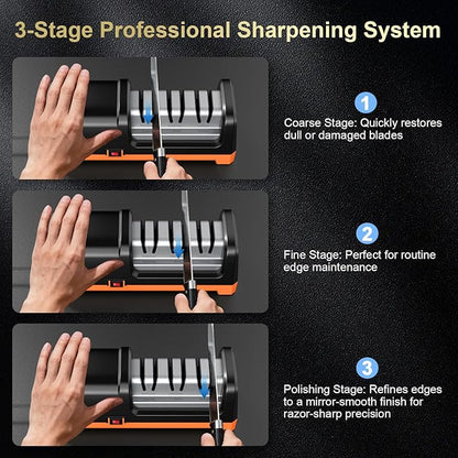 Knife Sharpener Electric for Kitchen Knives, - Image 7