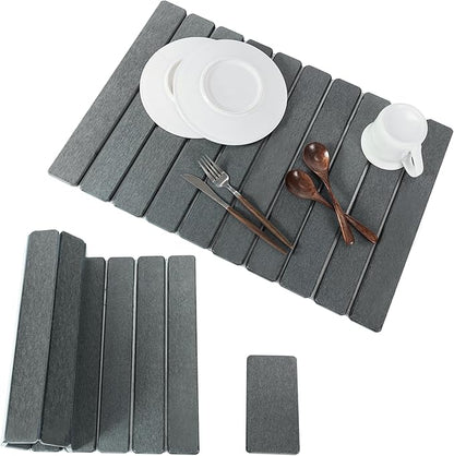 2pcs Stone Dish Drying Mat for Kitchen Counter, Quick-Dry Diatomaceous Earth by Unknown