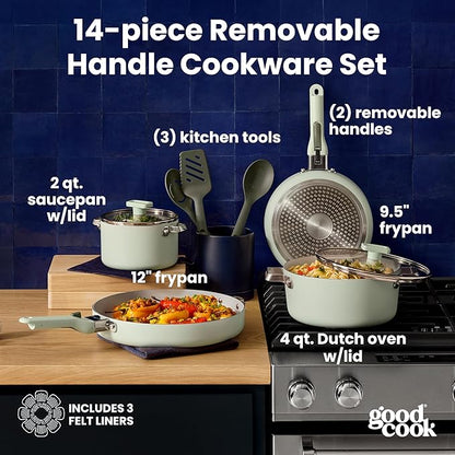 GoodCook Ceramic Cookware Set 14-Piece - Image 2