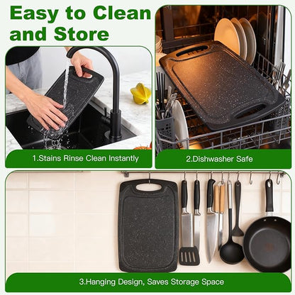 Cutting Boards, 15.7"×9.4" Plastic Chopping Board Made From Natural Food Grade - Image 6