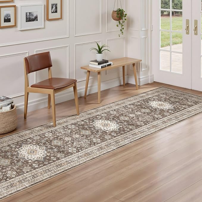 Vintage Hallway Runner Rug 2x10: Large Soft Washable Entryway - Image 2
