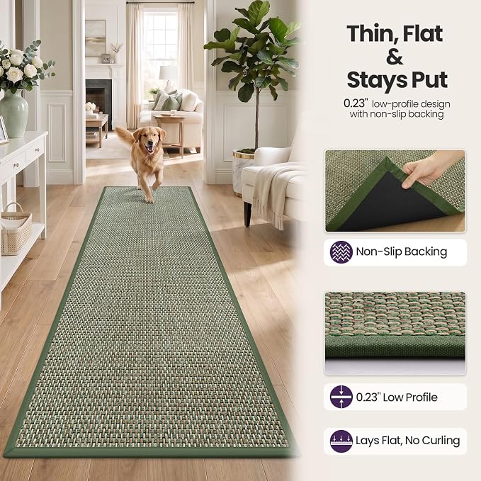 DEX Hallway Runner Rug 2x6, Non Slip Rubber Backing Inside Entryway Carpet - Image 6