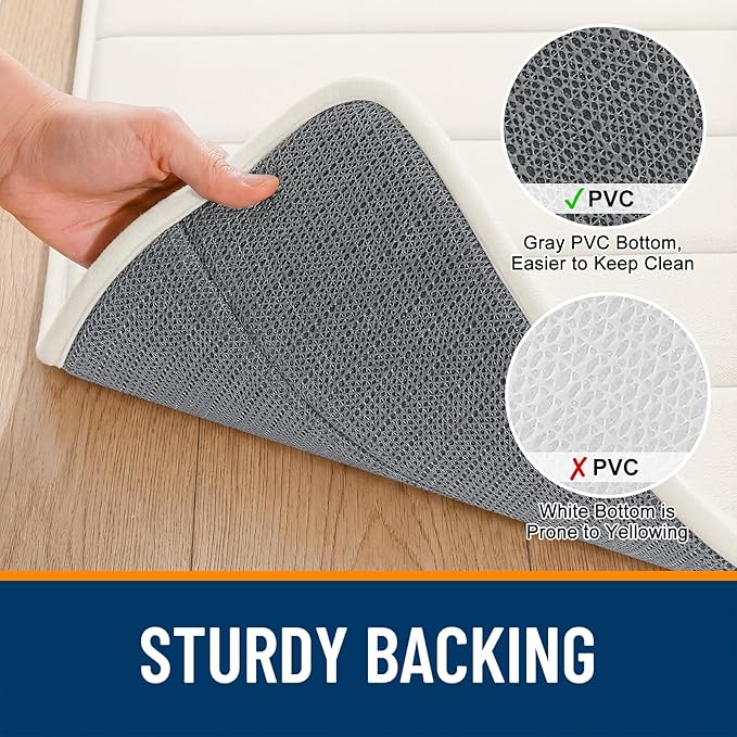 OLANLY Memory Foam Long Bathroom Rugs Runner 44x20, Super Soft Absorbent Bath - Image 7