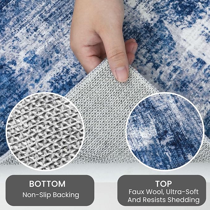 IOHOUZE Abstract Area Rug 3x4 Ft Washable Rugs - Image 4