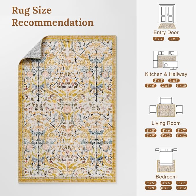 AMTOVO 2.7x8 Runner Entryway Rug - Image 8