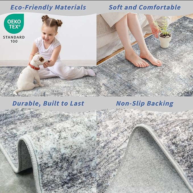 2x7 ft Hallway Runner Rug – Washable Non-Skid Soft Carpet - Image 5