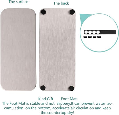NiuYichee 2 Pcs Water Absorbing Stone Trays, Kitchen/Bathroom Sink Soap Dish - Image 4