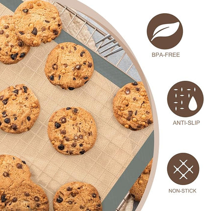 Macaron Silicone Baking Mat, 3 Pack Reusable Baking Mat, Food Safe Silicone - Image 3