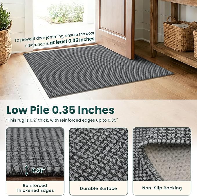 KOZYFLY 6x9 Dining Room Rugs, Washable Area Rug - Image 4