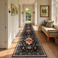 RELEANY Area Rugs Runner 2'6"x10' Washable Non-Slip, Floral Vintage Distress by RELEANY
