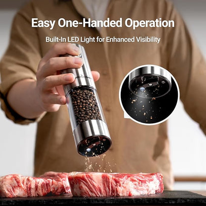 ThermoMaven Upgraded Larger Capacity Electric Salt and Pepper Grinder Set - Image 2