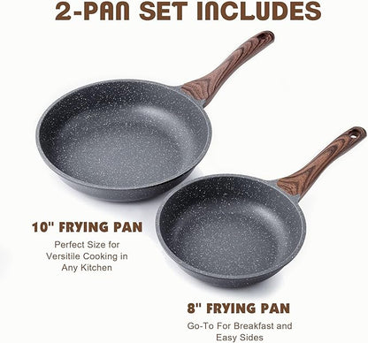SENSARTE Nonstick Frying Pan Skillets, Swiss Granite Coating Omelette Pans - Image 4