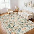 5x7 Area Rugs Washable Rug: Boho Living Room Rug Soft Non-Slip Low Pile Carpet by Yidanamy