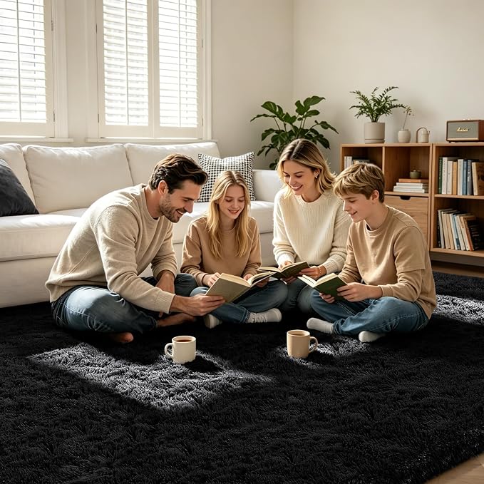 Shag Area Rugs for Bedroom Living Room, 4X6 Ultra Soft Fluffy Area Rugs for Dorm - Image 2
