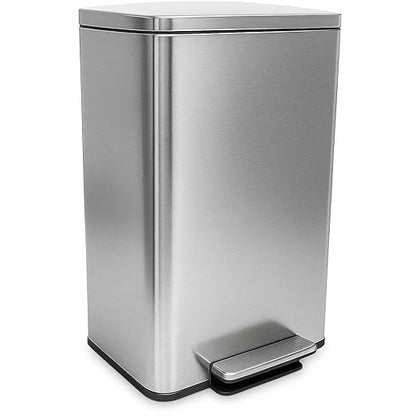 SIMPLI-MAGIC 50 Liter / 13.2 Gallon Soft-Close, Smudge Resistant Trash Can by Simpli-Magic