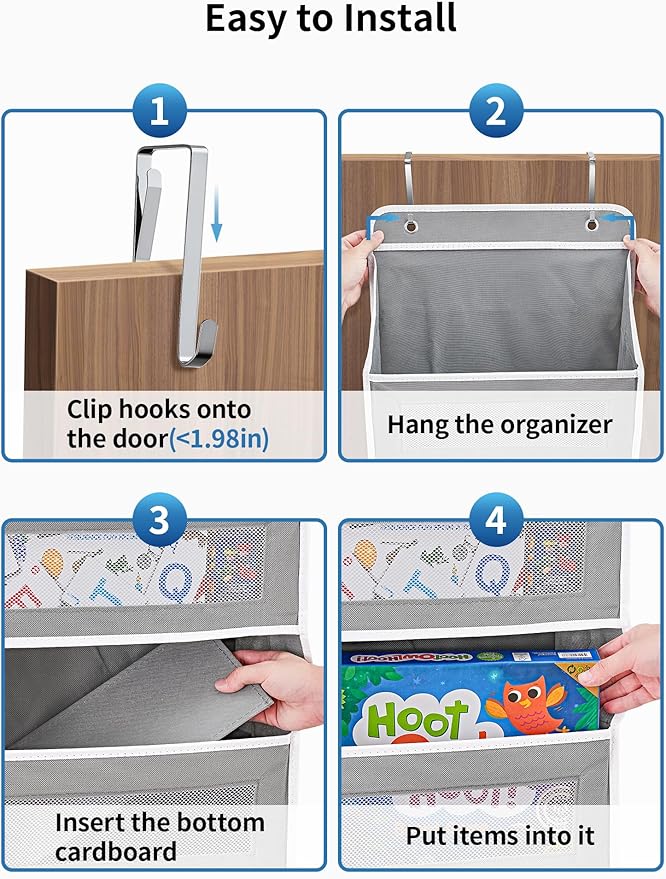 JARLINK 2 Pack Over the Door Organizer Storage, 5 Shelf Hanging Door Organizer - Image 7