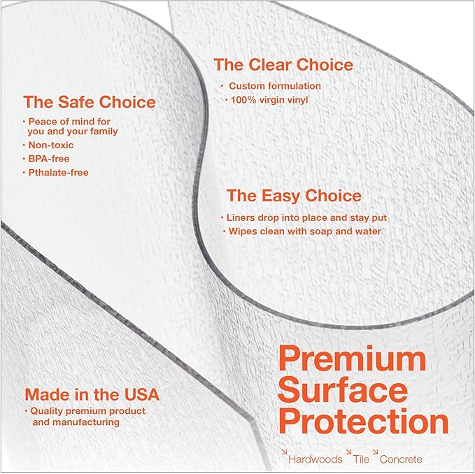 Clear Hard Floor Runner, USA Made, 24 x 84 Inch, 2mm Thick Clear Vinyl - Image 5