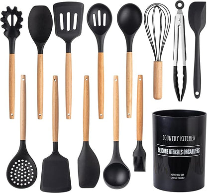 Country Kitchen Non Stick Silicone Utensil Set by CountryKitchen
