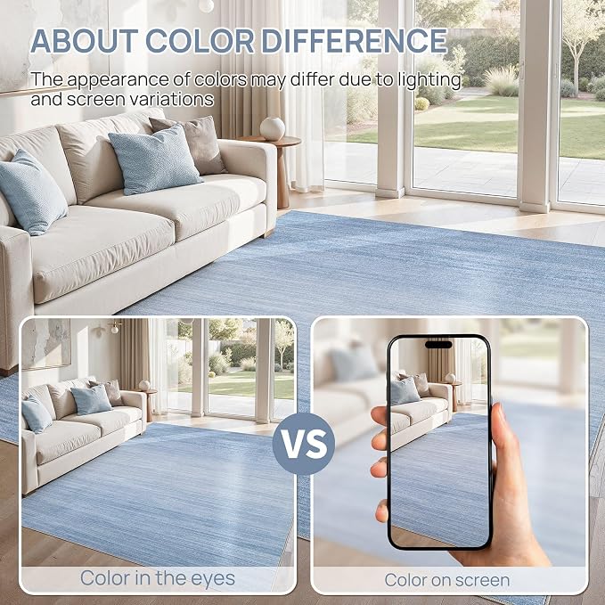 UERMEI 10x14 Washable Area Rug - Image 7