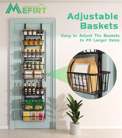 Mefirt 12 Inch Wide Narrow Over The Door Pantry Organizer, Pantry Organization - Image 3