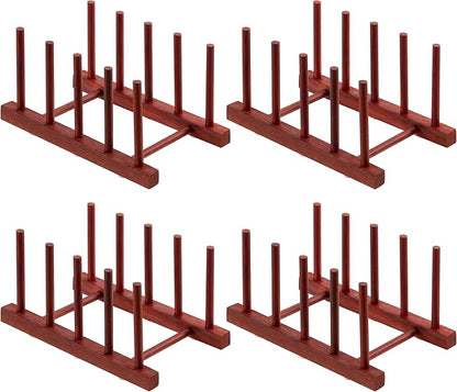 HBlife 4pcs Rosewood Wooden Dish Drying Rack by HBlife