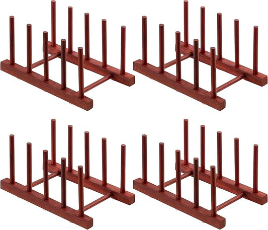 HBlife 4pcs Rosewood Wooden Dish Drying Rack by HBlife