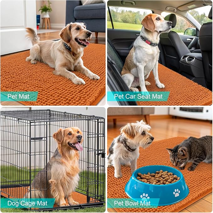 OLANLY Dog Door Mat for Muddy Paws 47x24, Absorbs Moisture and Dirt, Absorbent - Image 7