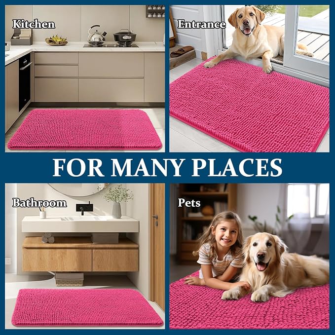 OLANLY Dog Door Mat for Muddy Paws 54x32, Absorbs Moisture and Dirt, Absorbent - Image 8