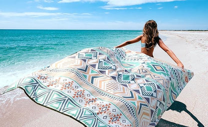 HIHOHO Beach Blanket Waterproof Sandproof Extra Large Beach Mat 79" X - Image 6