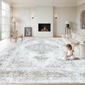 XLUEZ Area Rug 8x10 Living Room Rug, Machine Washable Vintage Distressed by XLUEZ