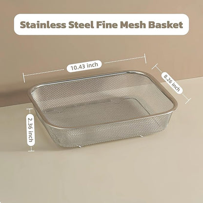 18/8 Stainless Steel Fine Mesh Strainer Basket - Image 2