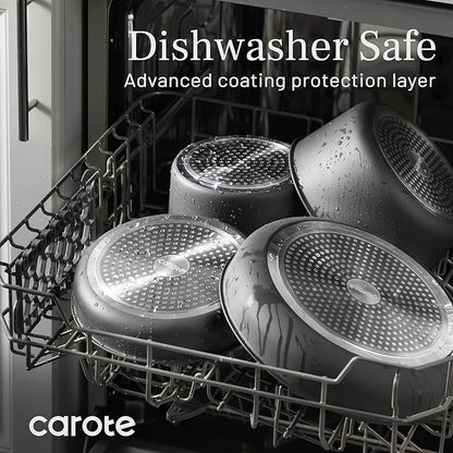 CAROTE 20pcs 4-Ply Premium Hard Anodized Pots and Pans Set Non Stick - Image 5