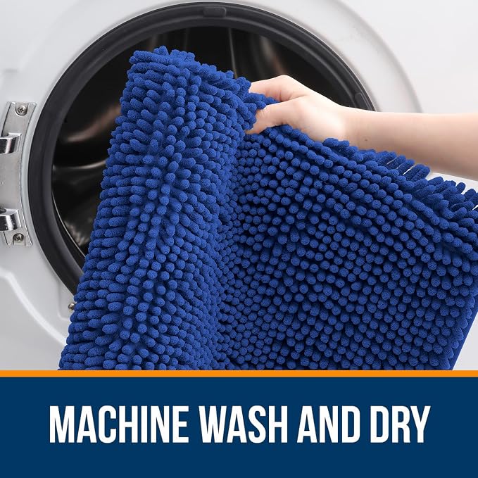 OLANLY Large Bathroom Rugs 50x30, Extra Soft Absorbent Chenille Bath Rugs - Image 5