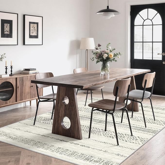 Miukiki 6x9 Area Rug for Living Room Moroccan Washable Rugs Non Slip Indoor - Image 8