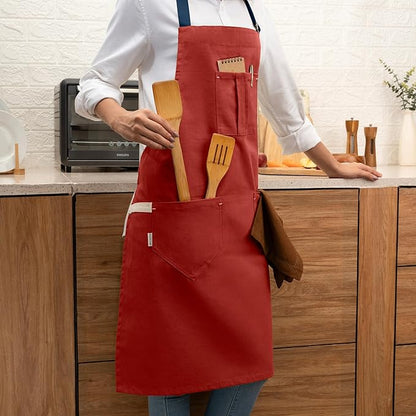 Cotton Canvas Apron for Women & Men – Adjustable Neck Strap & Waist Ties - Image 5