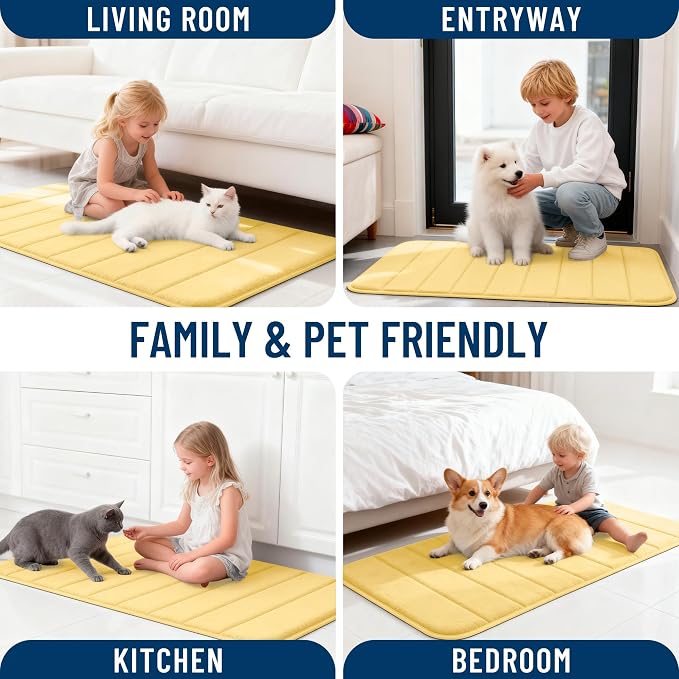 OLANLY Memory Foam Long Bathroom Rugs Runner 47x17, Super Soft Absorbent Bath - Image 9
