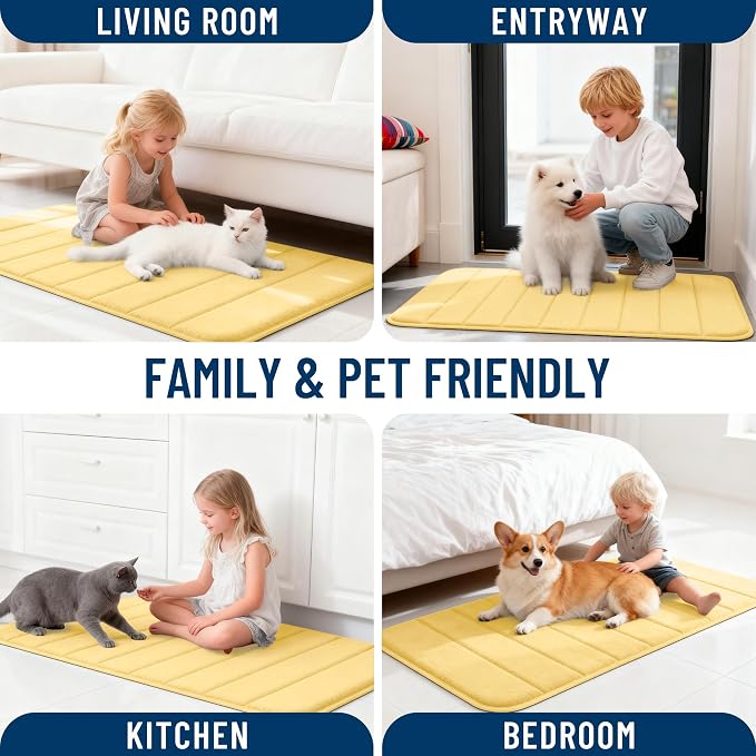 OLANLY Memory Foam Bath Mat 35x24, Super Soft Absorbent Bathroom Rugs, Quick Dry - Image 9