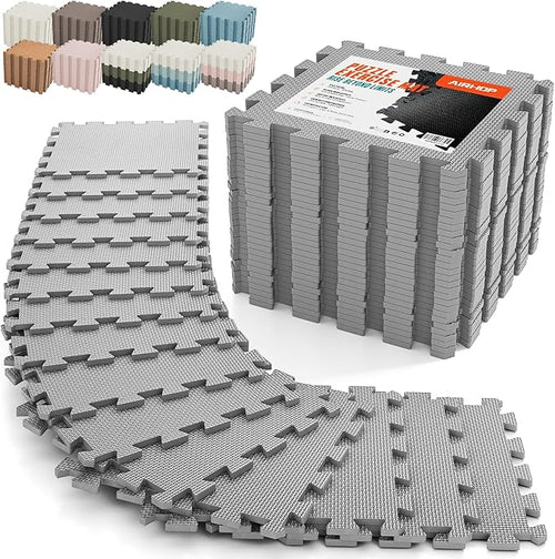 AIRHOP 18 PCS Gym Floor Mat, EVA Foam Puzzle Gym Mat, High-Density Interlocking by Airhop