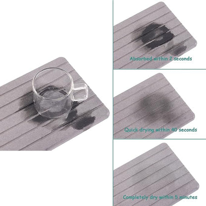 NiuYichee 2 PCS Water Absorbent diatomite Coasters, 8.3" x 4" Water Absorbing - Image 5