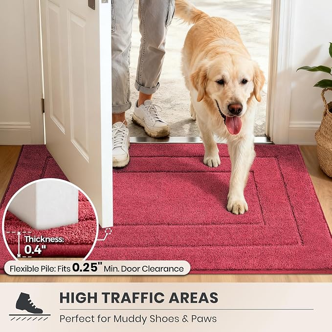 PURRUGS Dirt Trapping Door Mat 20" x 31.5", Non-Slip/Skid Machine Washable - Image 6