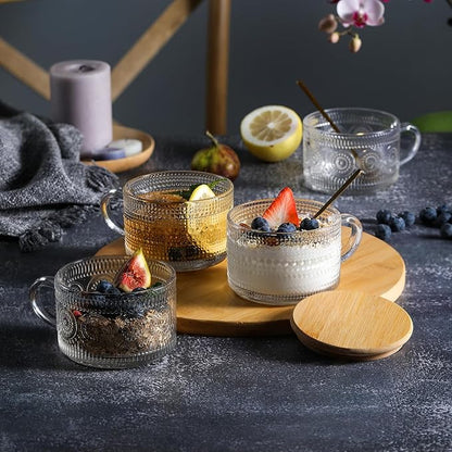 LANDNEOO 12pcs Set Irish Coffee Glasses, Vintage Coffee Mugs, Overnight Oats - Image 3