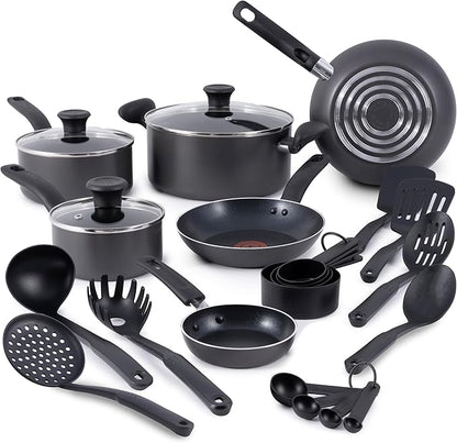 T-fal Initiatives Nonstick Cookware Set 18 Piece, Oven Broiler Safe 350F by T-falbrand