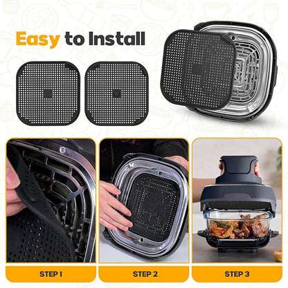 2 PCS Silicon Splatter Shield for Ninja Crispi Air Fryer Heat-Resistant Splash - Image 6
