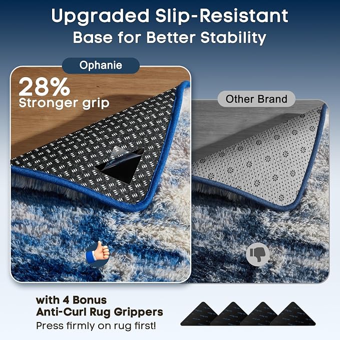 Ophanie 6x9 Blue and Gray Area Rugs - Image 4