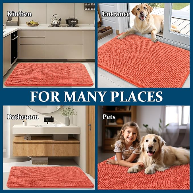 OLANLY Dog Door Mat for Muddy Paws 30x17, Absorbs Moisture and Dirt, Absorbent - Image 8