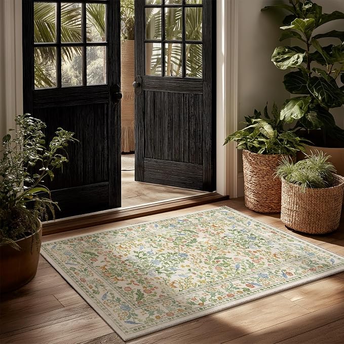 2x3 Washable Area Rugs for Entryway: Throw Small Rug Door Mat Indoor Entrance by palohom